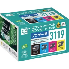 【ECI-BR3119-4P】ecorica LC3119-4PK 互換リサイクルインクカートリッジ