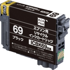 【ECI-E69B】ecorica ICBK69 互換リサイクルインクカートリッジ ブラック
