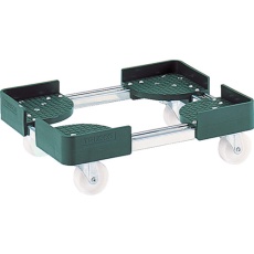 【FCD-5060SUS】TRUSCO 伸縮式コンテナ台車 内寸500-600X600-700 SUS製