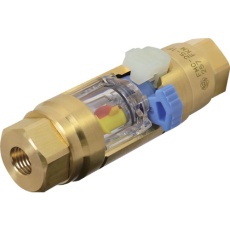 【FMC-25-1F-BRASS-FKM】日東 フローモニター(レンズ交換タイプ)取付ねじRC1/8 (81816)