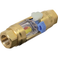 【FMC-25-2F-BRASS-FKM】日東 フローモニター(レンズ交換タイプ)取付ねじRC1/4 (81817)