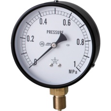 【G311-211-M-0.4MP】右下 一般圧力計(A枠立型・φ75) 圧力レンジ0～0.40MPa