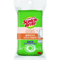 【HBNT-75G】3M スコッチ・ブライト ハイブリッドネットスポンジ グリーン