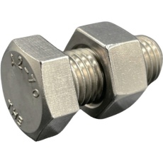 【IS6FBNA270-M1630P20】HIーLEAD 六角ボルト・ナット(本体規格/新JIS) A2-70 SUS304/ステンレス M16X30L ピッチ2.0 全ねじ スタイル1ナット
