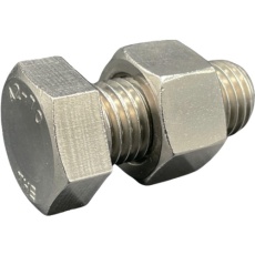 【IS6FBNA270-M2055P25】HIーLEAD 六角ボルト・ナット(本体規格/新JIS) A2-70 SUS304/ステンレス M20X55L ピッチ2.5 全ねじ スタイル1ナット