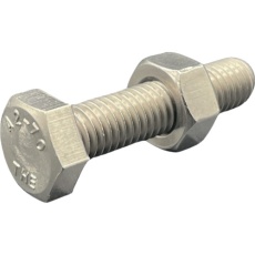 【IS6FBNA270-M840P125】HIーLEAD 六角ボルト・ナット(本体規格/新JIS) A2-70 SUS304/ステンレス M8X40L ピッチ1.25 全ねじ スタイル1ナット