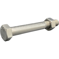 【IS6HBNA270-M16120P20】HIーLEAD 六角ボルト・ナット(本体規格/新JIS) A2-70 SUS304/ステンレス M16X120L ピッチ2.0 半ねじ スタイル1ナット