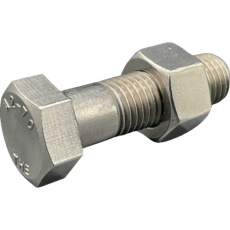【IS6HBNA270-M1655P20】HIーLEAD 六角ボルト・ナット(本体規格/新JIS) A2-70 SUS304/ステンレス M16X55L ピッチ2.0 半ねじ スタイル1ナット
