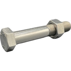 【IS6HBNA270-M1685P20】HIーLEAD 六角ボルト・ナット(本体規格/新JIS) A2-70 SUS304/ステンレス M16X85L ピッチ2.0 半ねじ スタイル1ナット