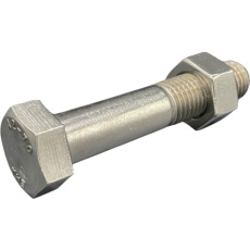 【IS6HBNA270-M20110P25】HIーLEAD 六角ボルト・ナット(本体規格/新JIS) A2-70 SUS304/ステンレス M20X110L ピッチ2.5 半ねじ スタイル1ナット