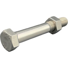 【IS6HBNA270-M20150P25】HIーLEAD 六角ボルト・ナット(本体規格/新JIS) A2-70 SUS304/ステンレス M20X150L ピッチ2.5 半ねじ スタイル1ナット