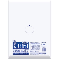 【JS17】ハウスホールド 規格袋17号 透明 100枚 0.030
