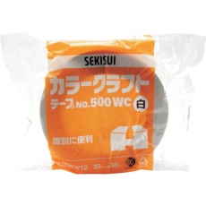 【K50WW12】積水 カラークラフトテープ#500WC 38X50 白