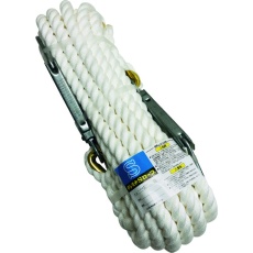 【KMS16-20-2HOOK】まつうら 両端大口径フック付 クレモナS荷揚げ用ロープ 16mmφ×20m