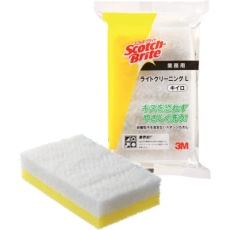 【L/CL-L-YEL】3M スコッチ・ブライト ライトクリーニングたわしL イエロー 140X83mm