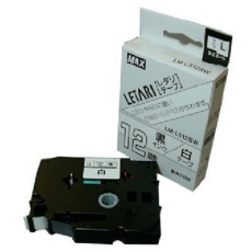 【LM-L512BW】MAX ビーポップミニ用ラミネートテープ 12mm幅 白×黒文字 8m巻