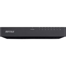 【LSW4-TX-8EP/BKD】BUFFALO 10/100Mbps対応 スイッチングハブ プラスチック筐体/電源外付けモデル 8ポート ブラック
