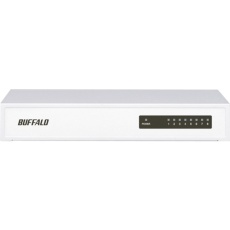 【LSW4-TX-8NS/WH】BUFFALO 10/100Mbps対応 スイッチングHub 金属筐体/電源内蔵モデル 8ポート ホワイト