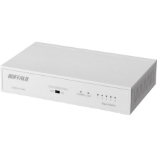 【LSW6-GT-5NS/WH】BUFFALO Giga 5ポート スイッチングハブ 電源内蔵 金属筐体 マグネット付 ホワイト