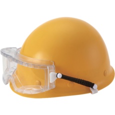 【M30-VF-SPB/MP-COVER-TSUKI】リケン 防曇ゴグル(ヘルメット取付タイプ) M30C-VF SPB/MP カバー付(難燃性カバー付きスプリングバンド)