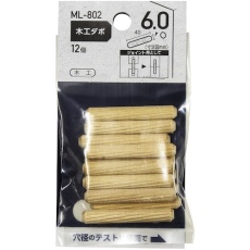 【ML802】WAKI 木工ダボ 6X40 12本入り
