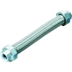 【NK-1100-P/SUS304-15A-300L】NFK シールコートユニオン式フレキシブルホース(無溶接式) ユニオンSUS304(ALLSUS304) 15A×300L