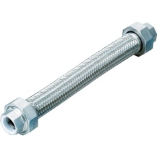 【NK-1100-P/SUS304-50A-500L】NFK シールコートユニオン式フレキシブルホース(無溶接式) ユニオンSUS304(ALLSUS304) 50A×500L