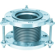【NK-7300/5K-SS400-100A-100L】NFK 排気ライン用伸縮管継手 フランジ5K/SS400(接液部SUS) 100A×100L