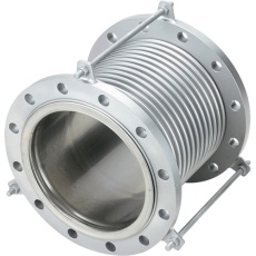 【NK-7300/5K-SS400-100A-150L】NFK 排気ライン用伸縮管継手 フランジ5K/SS400(接液部SUS) 100A×150L