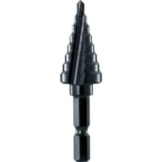 【NMS-18A】TRUSCO 六角軸ステップドリル 2枚刃黒染め表面処理 6～18mm
