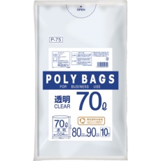 【P-75】オルディ ポリバッグゴミ袋 70L 0.04mm 透明