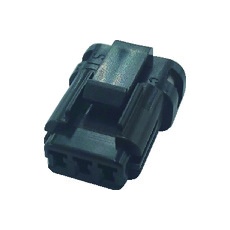 【P-CB01A6-03B0-02】TRUSCO 防水コネクタ ソケットハウジング (10個入)芯数3 被覆外径φ1.3～1.7 黒