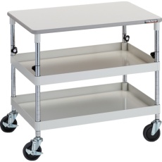 【PEW-A772T-W】TRUSCO ツールワゴン フェニックスワゴン 省音 750X500XH700～950 天板付 ホワイト