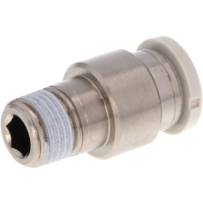 【POC8-01W】PISCO チューブフィッティング チューブフィッティングスタンダード 六角穴付きストレート チューブ外径8mm ネジ径R1/8