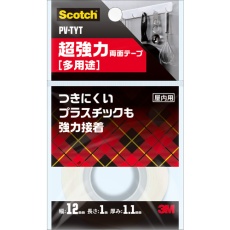【PV-TYT】3M スコッチ超強力両面テープ 屋内多用途 12mm×1m 白