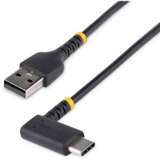 【R2ACR-30C-USB-CABLE】StarTech USBケーブル/USB-A - USB-C/30cm/USB 2.0/L型 右向き/アラミド繊維補強