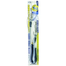 【SC-1】OH 安全ロープ 落下防止用セーフティコード(ステンレスワイヤー入り) 使用荷重1Kg ブラック 最大長さ1700mm コード径3mm