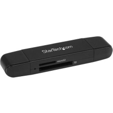 【SDMSDRWU3AC】StarTech USBカードリーダー/USB-C & USB-A/SD & MicroSD/2スロット