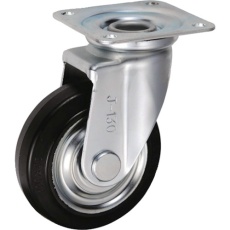 【SJ-130】UKAI 中荷重用キャスター 旋回(自在)金具 Jタイプ ゴム 車輪径130mm