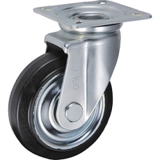 【SJ-150】UKAI 中荷重用キャスター 旋回(自在)金具 Jタイプ ゴム 車輪径150mm