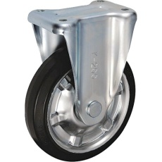 【SK-200】UKAI 中荷重用キャスター 固定金具 Kタイプ ゴム 車輪径200mm