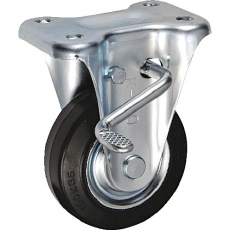 【SKBZ-100】UKAI 中荷重用キャスター ストッパー付固定金具 KBZタイプ ゴム 車輪径100mm
