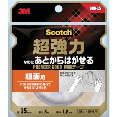 【SRR-15】3M スコッチ 超強力なのに!!あとからはがせる両面テープ 粗面用 15mm×3m