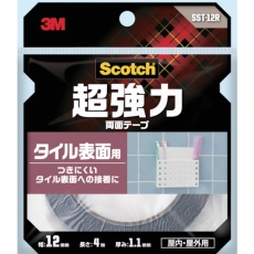 【SST-12R】3M スコッチ 超強力両面テープ タイル表面用 12mm×4m
