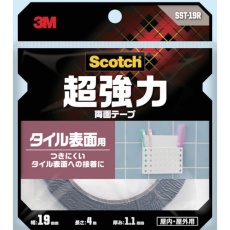 【SST-19R】3M スコッチ 超強力両面テープ タイル表面用 19mm×4m