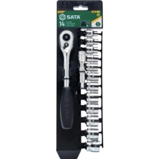【ST09523G】SATA 6角ソケットレンチセット 差込角9.5mm (14点)