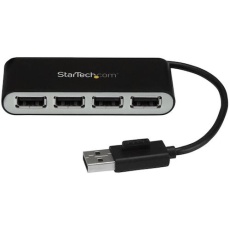 【ST4200MINI2】StarTech USBハブ/USB 2.0/USB-A - 4x USB-A/LAN/バスパワー/ブラック