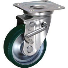 【SUIJB-100】UKAI 中荷重用キャスター ストッパー付旋回(自在)金具 JBタイプ ウレタンゴム 車輪径100mm