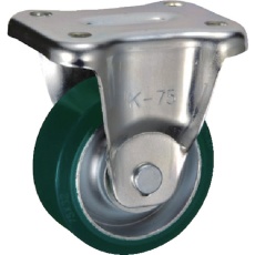 【SUIK-75】UKAI 中荷重用キャスター 固定金具 Kタイプ ウレタンゴム 車輪径75mm