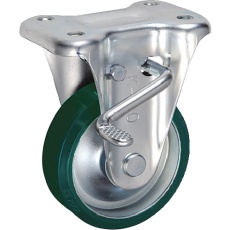【SUIKBZ-100】UKAI 中荷重用キャスター ストッパー付固定金具 KBZタイプ ウレタンゴム 車輪径100mm